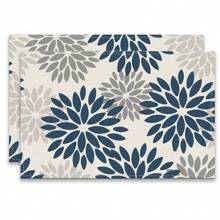 A Set Of 4/6pcs Spring And Summer Placemats Designed With Colorful Spring Flower Patterns, Woven From 100% Polyester Fiber, Machine Washable Polyester Placemats With Multiple Color Patterns To Choose From, Heat-Resistant, Stain Resistant, Waterproof, Easy To Clean, Suitable For Coffee Table Decoration, Holiday Party Decoration, Table Protection, Kitchen And Living Room Decoration