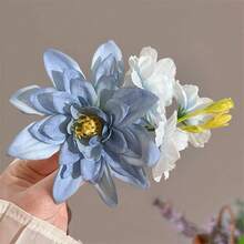 1/2个梦幻雪纺兰花发夹，飘逸蝴蝶设计，2025新款侧刘海发夹，发饰 - 彩色 - 查看 12