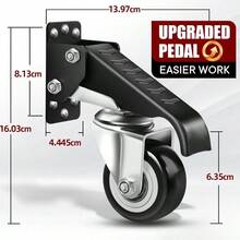 Yeabett Heavy Duty Castor Wheels 270KG Retractable Casters Bench Caster Wheels Workbenches Tables And Equipments Stepdown Casters 4 Pack - 270kg - View 2
