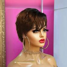 13*4 Lace Front Wigs Short Pixie Cut Wig Human Hair Wigs For Women 6inch Perfect For Daily Wear & Parties - S1/4 - View 5