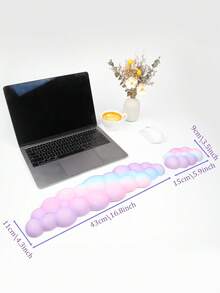 Cloud Wrist Rest, 2 Pieces Of Memory Foam Cute Cloud Palm Rest Keyboard With Non-Slip Base, Ergonomic Cloud Arm Rest Keyboard, Convenient For Typing Game/Laptop