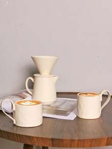 1 Set Japanese-Style Manual Coffee Maker Kit, Ceramic Coffee Filter Cup And Carafe, Home Use, Gift For Friends And Couples, European Style Coffee Sharing Pot Set Back To School - Coffee Sharing Pot - View 6