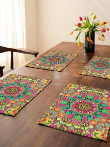 6/4pcs Kitchen And Table Cloths, Bohemian Geometric Pattern Table Mats For Dining Room, Kitchen, Dining Table