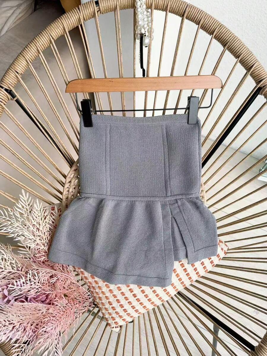 Modal Blouse Strapless In Modal Peplum Knit, Style And Comfort For Any Occasion Women's Fashion - Grey - View 1