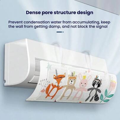 1pc Air Conditioner Wind Shield, Universal AC Wind Deflector, Wall-Mounted, Hole-Free Anti-Direct Blowing