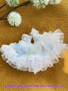 3/2/1件套精致宠物狗/娃娃配饰：迷你水晶珍珠项链、精致新款蕾丝蓬蓬裙、小公主裙、遮阳帽、相机和水杯。为宠物狗和娃娃定制的珠宝和公主裙套装，可爱又时尚！与顶级网红配饰同款，引领时尚潮流！（项链吊坠颜色随机） - 彩色 - 查看 19