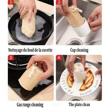 Conjunto de 4 peças de esponjas naturais para limpeza de cozinha, buchas de chuveiro, buchas de banho, buchas esfoliantes corporais para homens e mulheres, adequadas para pele das costas e do rosto, cuidados de SPA.