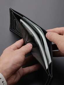 1pc Personalized Men's Wallet, Casual Bifold Horizontal Design, Custom Gift For Husband, Boyfriend, Dad, Son, Family, Groom, Partner, Friend, Birthday, Anniversary, Father's Day, Christmas - Multicolor - View 2