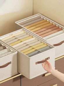 1 pièce Boîte de rangement pour vêtements blanche, boîte de rangement pour vêtements en tissu Oxford pliable de style tiroir, sans compartiment. Organisateur de placard pour jeans, pulls, etc. Décorations, décorations d'automne, décorations de fête, décorations de chambre, décorations de maison, décorations de chambre à coucher