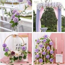 Artificial Flowers 25pcs Real Looking Foam Fake Roses With Stems For DIY Wedding Bouquets Bridal Shower Centerpieces Arrangements Party Tables Decorations(No Box, Packaged In OPP Bag)