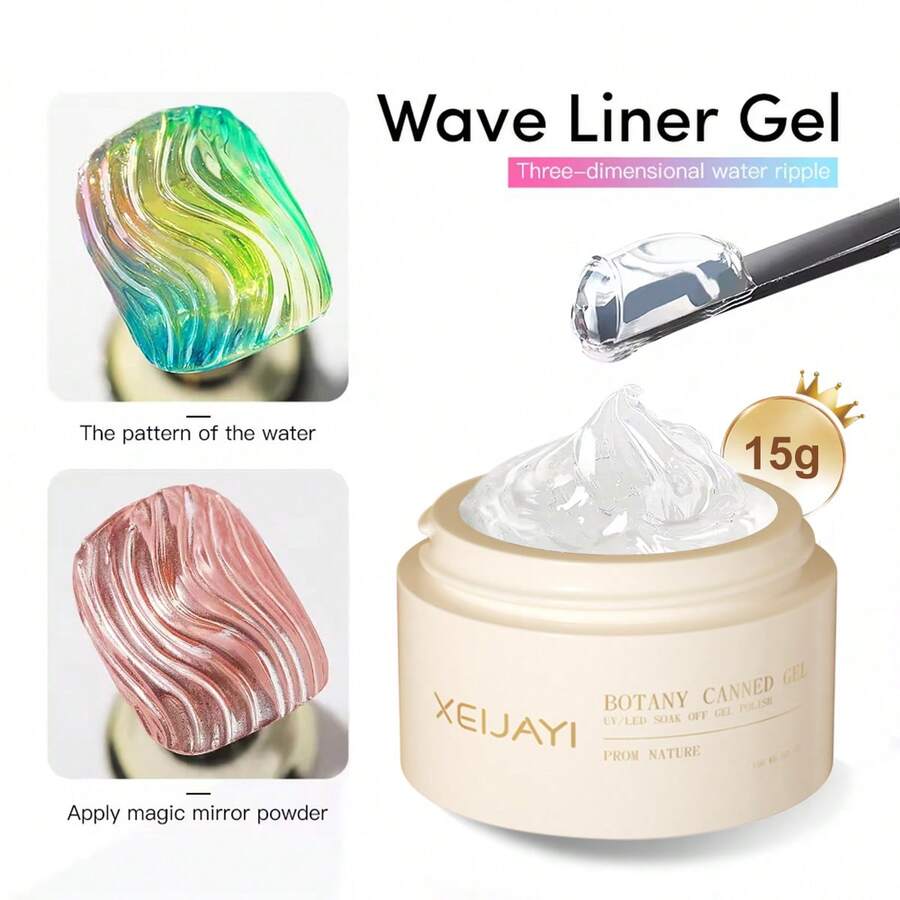 1Pc 15g Semi-Solid Molding Gel Long Lasting Clear Rubber Base Coat LED UV Strengthen Nails High Gloss Top Finish Gel Nail Polish - 無色 - 查看 1