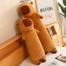 50CM. Gối nhồi bông Capybara dài dễ thương, Gối thân động vật màu nâu sẫm chân thực, Kết cấu siêu mềm mại như thật, Thích hợp để trang trí nhà cửa và làm quà tặng cho người yêu thú cưng, Đồ chơi nhồi bông bền, Quà tặng sinh nhật và nhiều quà tặng ngày lễ khác - Nhiều màu - Xem 2