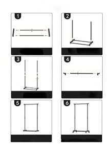 1pc Easy Assemble Floor Standing Drying Rack, Single Rod Double Rod Storage Rack, Garment & Hat Rack, Balcony Drying Rack With Swivel Wheels, Movable Storage Organizer