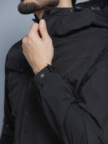 Autumn And Winter Fashion Outdoor Waterproof Jacket With Multiple Pockets - 黑色 - 查看 8