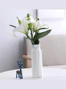 Modern Nordic Style Origami Art Flower Pot, Creative Cylindrical Vase, Suitable For Home Decoration, Wedding, Engagement, Birthday Party, Plastic, Bouquet Vase Photography Props And Creative Flower Art Perfect Choice, Vase Container Simple Geometric Flower Pot Decoration Living Room