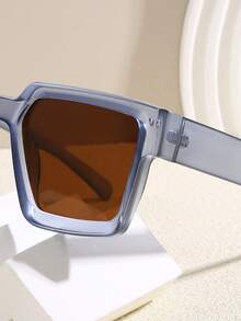 1pc Big Frame Square Decorative Glasses, European And American Style For Teenagers - Multicolor - View 10