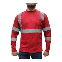 PLAYERA ROJA CON REFLEJANTE - Rojo - Ver 1