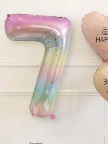 1 pieza Globo con diseño de número para decoración de fiesta