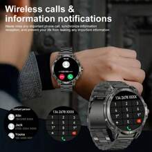 GUHUAVMI GUHUAVMI 1.85inch Large Screen Smartwatch For Men Women, Strong LED Flashlight, 760mAh Large Capacity Battery, Bluetooth Call, 100+Sport Modes, Compass, IP68 Waterproof Smart Watch, Heart Rate/Sleep Monitor Fitiness Tracker(Step Counting, Distance, Calories) Smartwatches Suitable For Android IOS