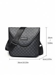 Men's Stylish Square Shaped Casual Shoulder Bag, Small Messenger Bag, Suitable For Commute, Back To School, Travel - Multicolor - View 3