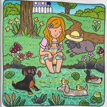 [Must-Have For Hand Painting]: Cozy Girl Life - Coloring Book, Presents Beautiful Scenes In A Minimalist Art Style, Helps You Easily Color And Express Your Unique Creativity In A Relaxing Way. Even On A Busy Day, You Can Relax And Immerse Yourself In Nature. Suitable As A Gift For Mother's Day, Father's Day, Children's Day