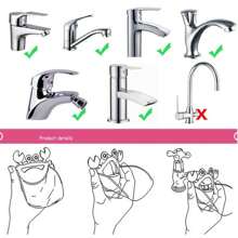 Extensor de grifo con forma de cangrejo para niños - Asistente de cepillado de dientes infantil con diseño de dibujos animados, extensor de grifo de agua para niños pequeños que facilita el lavado de manos