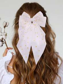 1pc Multicolor Bow Hair Clips For Girls,Tulle Flowers Print Alligator Clips Hair Bows,Fashion Hair Accessories For Girl Daily Wear - Bow Hairpin - View 10