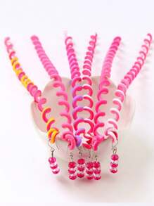 6pcs Kids Braided Hair Accessories Hair Ties, Braiding Tool For Girls Curly Hair Buns