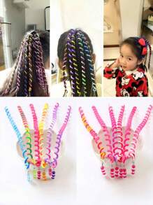 6pcs Kids Braided Hair Accessories Hair Ties, Braiding Tool For Girls Curly Hair Buns