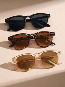 3 Pieces Of Midin Full-Frame Retro Rice Nail Versatile Fashion Snug Fit Teen Glasses - Multicolor - View 6