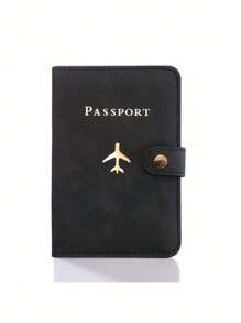 Suport pentru pașaport din PU cu mai multe carduri - Închidere rapidă, căptușeală din piele artificială, husă pentru pașaport cu model de avion, accesoriu de călătorie minimalist - depozitare convenabilă pentru documente și articole de călătorie, rechizite de vacanță, articole de călătorie, organizator de călătorie, articole de călătorie, portofel de călătorie, portofel pentru pașaport, geantă de vacanță, vară, vacanță de Crăciun.