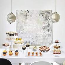 Hedume 10-Set Cake Stands Metal Cupcake Stand Set With Multiple Combination Styles Dert Plate Cake Serving Tray Candy Fruit Display Tower For Wedding Birthday Party Anniversary Baby Shower - White1 - View 5