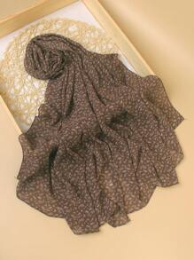 1 Piece Chiffon Paisley Cashew Print Chiffon Scarf, Elegant Female Hijab, Spring And Summer Soft And Breathable Sun-Proof Silk Scarf Shawl For Abaya