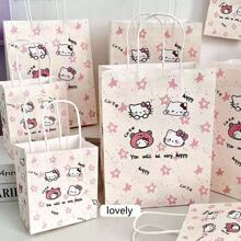 Sanrio Sanrio 1/5/10pcs Hello Kitty Birthday Party Gift Bags,Hello Kitty Candy Bags , Hello Kitty Goody Bags,Hello Kitty Paper Bag,Hello Kitty Birthday Party Supplies Decorations,Hello Kitty Birthday Party Decorations Valentine Day