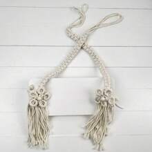 Altalena per neonati in stile macrame bohémien realizzata a mano, amaca in legno intrecciata a mano in stile rosa, accessori per servizi fotografici in stile vintage blu amaca in stile country per studio fotografico