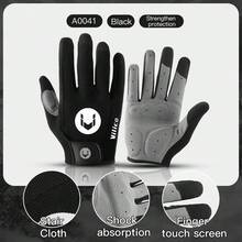 Vilico Kyncilor 1 Pair Of Red, Black, Blue Outdoor Sports Style Men'S And Women'S Gloves Mlxl, Thickened Shock Absorption And Anti Slip Palm Pad Touch Screen Gloves, Breathable And Wear-Resistant Fabric Suitable For Fitness, Running, Weightlifting, Volleyball, Basketball, Badminton, Skiing, Mountain Climbing, Dancing, Outdoor Camping, Fishing,Bike Gloves