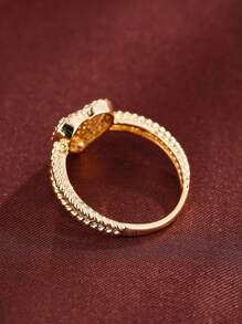 1 pieza Anillo romántico con piedra de circonio con forma de corazón, regalo del Día de San Valentín