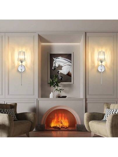 Moderne Crystal Wand Lamps Home Fixtures Minimalist Sconces ation Retro Lights Luxe 2000mAh RGB ful Stage Verlichting Zwart Goud Living Room Bedroom Bedside Indoor Lighting Dining Hallway Lamp Aisle Coffee Shops view 10