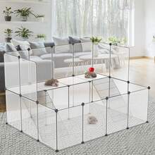 Outdoor Enclosure For Rabbits, Cat Cage Playpen, Guinea Pig Enclosure, Small Animal Enclosure Made Of Plastic, Enclosure For Hamsters, Rabbits, Hedgehogs, White - Clear - View 7