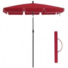 SONGMICS Outdoor Parasol, Stand And Base - Red - View 1