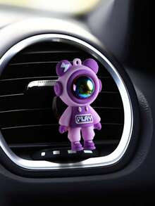 1 件汽车彩块太空闪电熊出风口装饰车内卡通饰品装饰产品适用于各种车型，可作为男孩女孩的情人节礼物、节日礼物