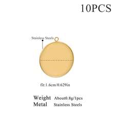 10 قطع من الفولاذ المقاوم للصدأ قاعدة دائرية من 6 إلى 30 ملم، يمكن تزيينها بأحجار كريمة واستخدامها كقلادة أو سوار أو إكسسوارات مجوهرات لصناعة DIY