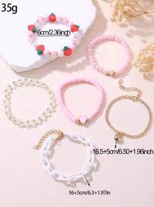 4 piezas Pulsera geométrica con cuentas de árbol de Navidad y caramelo 2026, de metal CCB, regalo de fiesta de moda casual