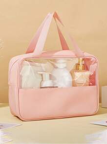 3pcs/1set Clear Toiletry Bag, Women Makeup Bag, Large Travel Cosmetic Organizer, Waterproof Toiletry Pouch For Bathroom, Dorm, Men, Women, Cruise, Beach Trip, Beach Accessories, Holiday Essentials, Summer Vacation Beach Essentials Back To School