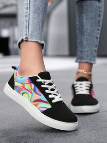 Women's Casual Sports Shoes, Men's Casual Sports Shoes, Fashion Canvas Shoes, Soft-Soled Skateboarding Shoes, Casual Outdoor Shoes, College Style Sports Shoes, Low-Top Shoes In Plus Size - Abstract - View 6