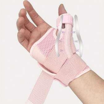 1 stuk Dual Splint Duim-polsbrace - Dubbele duim- en polsbescherming, ademend en comfortabel ontwerp, geschikt voor fitness, sport, huishoudelijk werk, Moederdag/Vaderdag Praktisch cadeau Gym-sportschool polsbandjes Accessoires