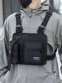 TIANDINGYU Fashionable Chest Bag With Multiple Pockets, Men Multi-Functional Chest Pack Bag, Can Hold Water Bottle, Phone, Keys, Outdoor Sports Chest Pouch, Tactical Vest Pack, Portable And Non-Slip - Multicolor - View 5