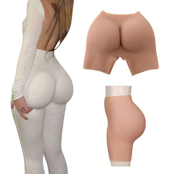 1pc Seamless Silicone Buttock Enhancer Panties - Instant Lift, Waist Slimming, Butt & Hips Shaper For Women - Comfortable, Padded, Silicone Inserts