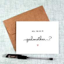Will You Be My Godmother, Godfather, Godparents, Christening Cards, Cards For My Godmother, Godmother Cards, Funny Godmother Cards, Funny Cards - Multicolor - View 5