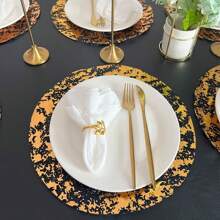 Disposable Gold Foil Placemats, Suitable For Various Party Decorations